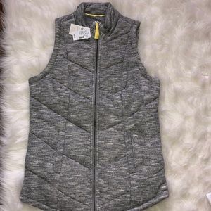 Maurice’s gray knit puffer vest size small